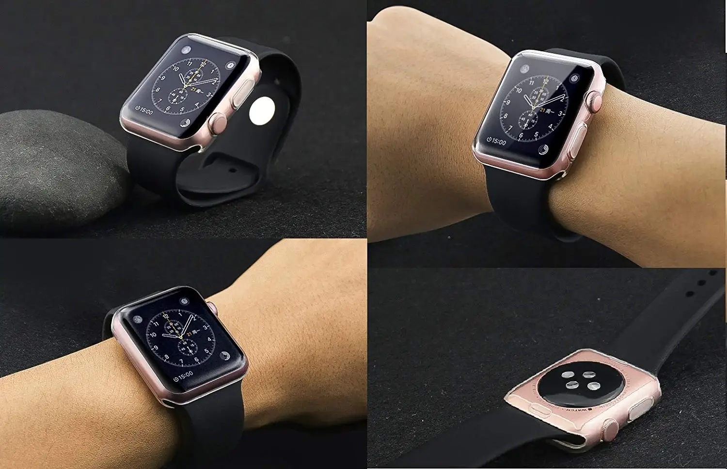 الذكية ووتش حالة ل أبل ووتش سلسلة 2/3 ، 2-حزمة جميع حول الغطاء الواقي حالة حامي الشاشة ل IWatch 2/3