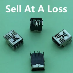 10pcs/lot Mini USB 5pin Female Socket G35 Connector 4foot 90degree Pin for Tail Charging Mobile Phone