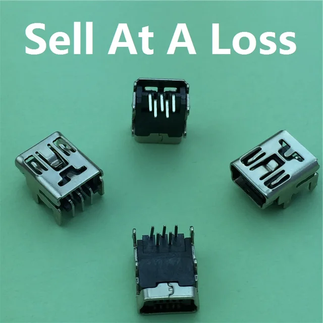 10 sztuk/partia Mini USB 5pin gniazdo żeńskie G35 złącze 4 stopy 90 stopni Pin do ładowania ogona telefonu komórkowego