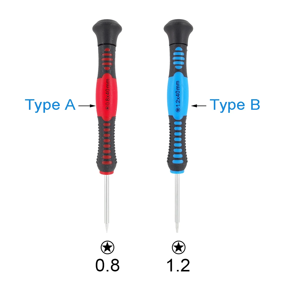 140mm High Quality Colorful 0.8 Pentalobe for iPhone 7 8 11 12  / 1.2 Pentacle for iPad Open Tool 5 Star Screwdriver 500pcs/lot