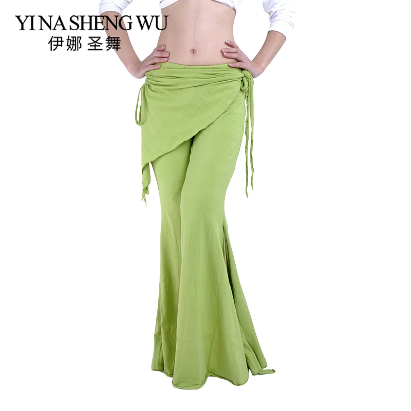 New Tribal Fusion Belly Dance Pants Ladies High Waist Flare Trousers 1pc Yoga Pants One Size Womens Belly Dance Pants for Women