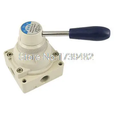 Pneumatic 4 Ports 2 Position Hand Switching Lever Valve