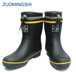 Winter Rubber Rain Boots Men bot Fishing Boots Men Outdoor Anti-slip Waterproof Shoes  Winter Boots Men  Men Snow Boots