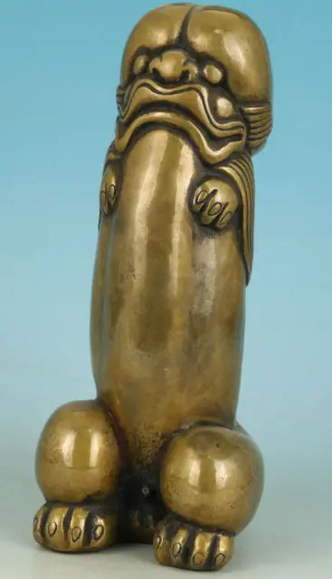 Chinese Old Nice Asian Chinese Bronze Carved Penis God Collect Statue Figure Ornament Watches decoration bronze factory outlets