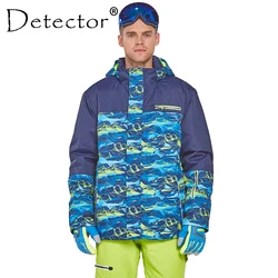 Jaqueta detector masculino de inverno, roupa de inverno quente à prova d'água e à prova de vento para homens