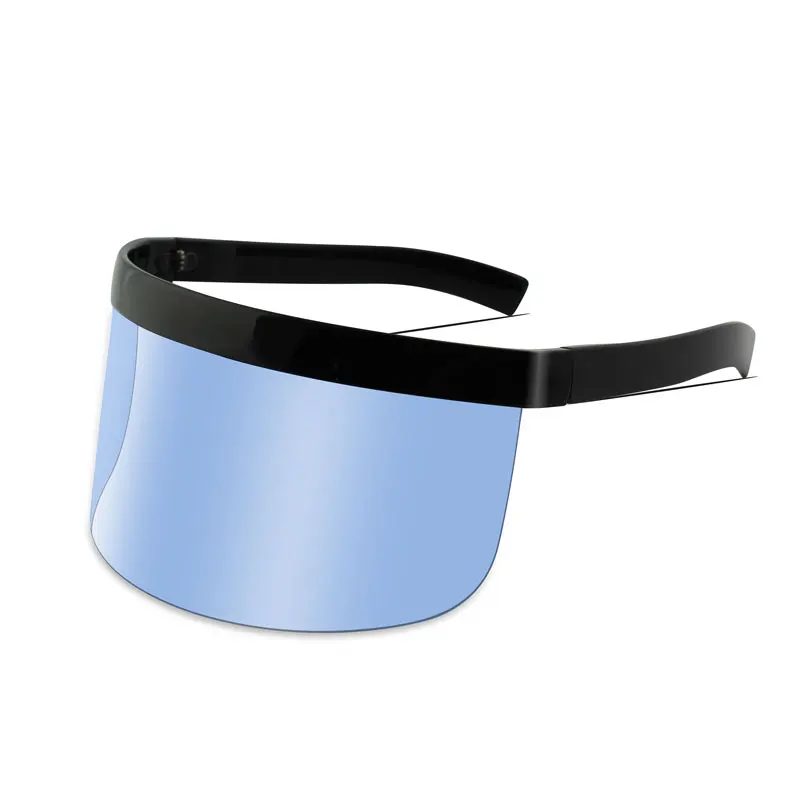 Oversize Shield Visor Sunglasses Festival Big Glasses Party Women Men Punk Fashion Sun Glasses 100 Anti UV400 One Piece Wrapped image 2
