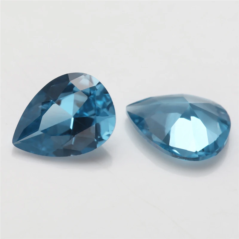Synthetischer Spinell, Birnenförmiger Schliff, Lose Steine, Blau, 3x5mm-10x12mm, 106 109 112 113 114 120, Farbe für Schmuckzubehör – Detail 13
