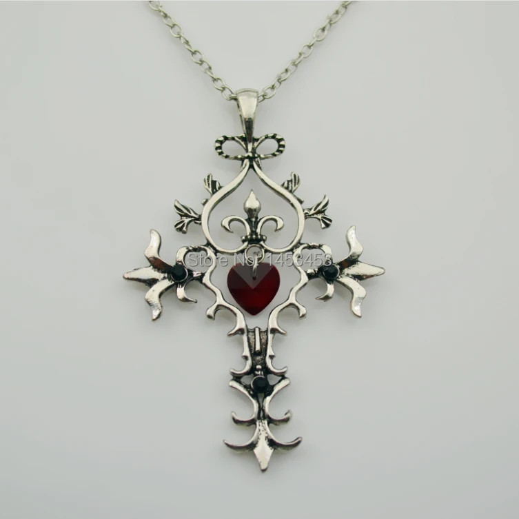 Vampire  diforaries cross necklace fashion vintage accessories