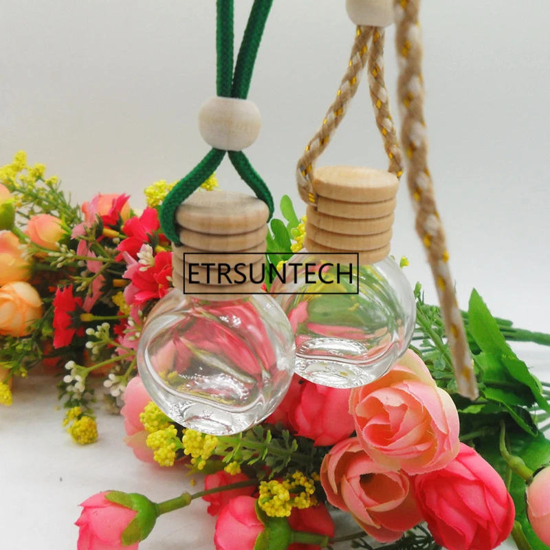 

8ML Car Hanging Perfume Bottle For Essential Oils Car-styling Fragrance Empty Glass Bottle F1519