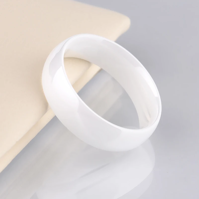 New Arrival High Quality White Hi-Tech Ceramic Dome Band Ring for Woman's Gift Engagement 3.5mm/6mm Width Size 5-12