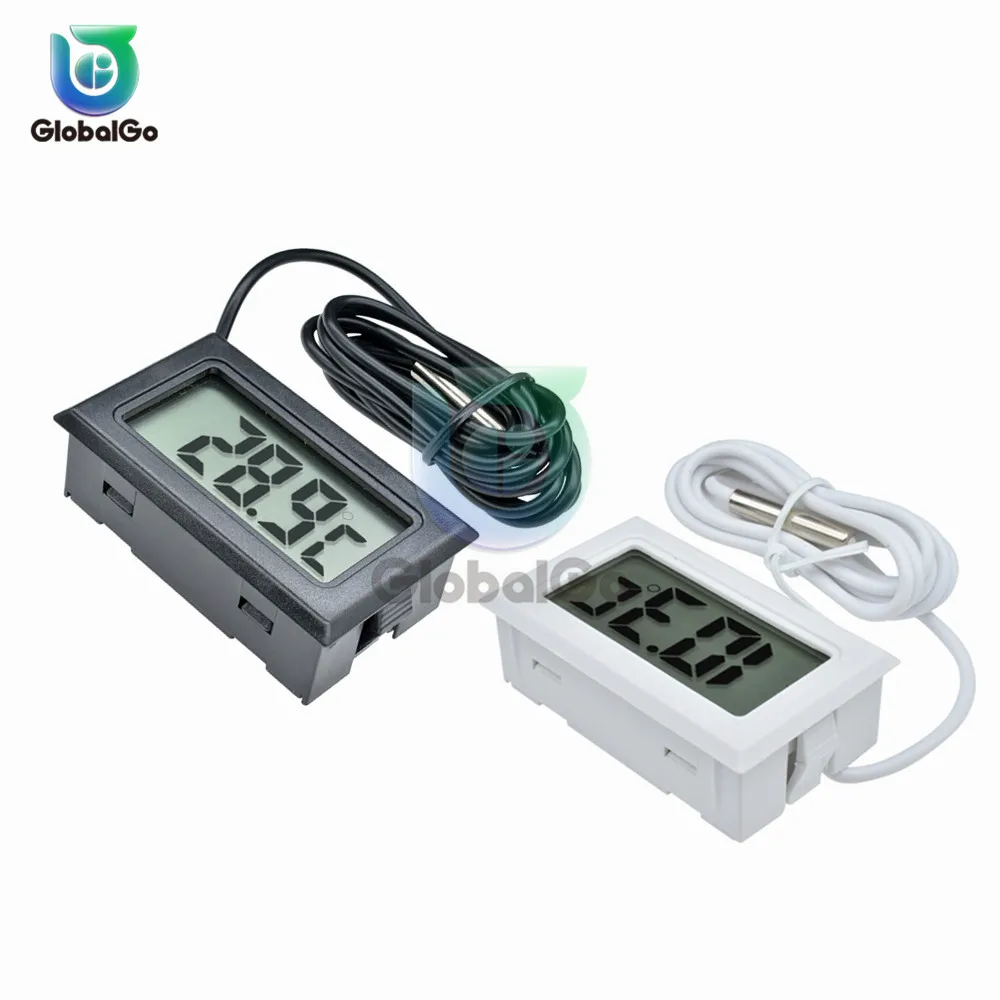 LCD Digital Thermometer Temperature Sensor Temp Meter Thermostat Thermal Regulator Controller 1M 2M Cable Probe TPM-10 FY-10