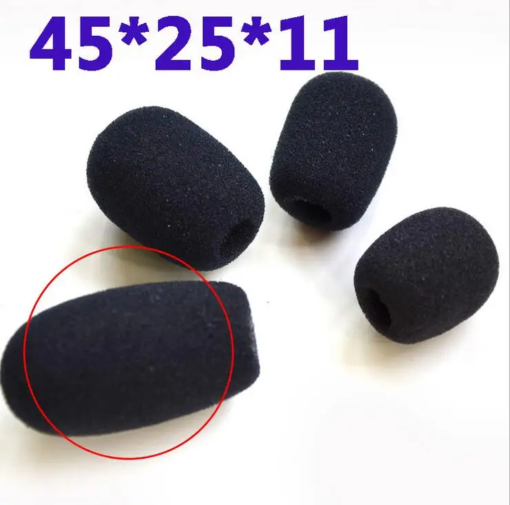 100pcs/lot Headset replacement Foam Microphone Cover telephone headset mic cover microphone windscreen windshied headset foam