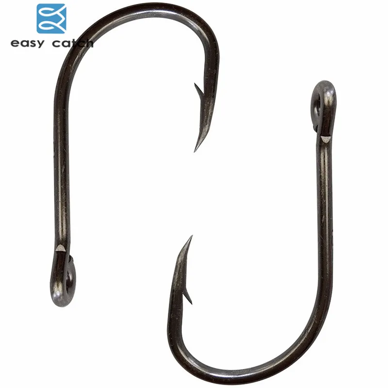 Easy Catch 200pcs 9260 Fishing Hooks Black Offset Sharp Faultless O'shaughnessy Bait Fishhooks Size 2/0 3/0 4/0 5/0 6/0 7/0 8/0