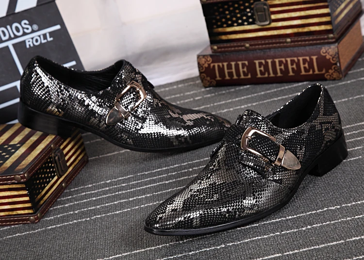 Black Mens dress shoes elegant men formal shoes glitter loafers pointy toe zapatos hombre vestir pluse size oxford shoes for men