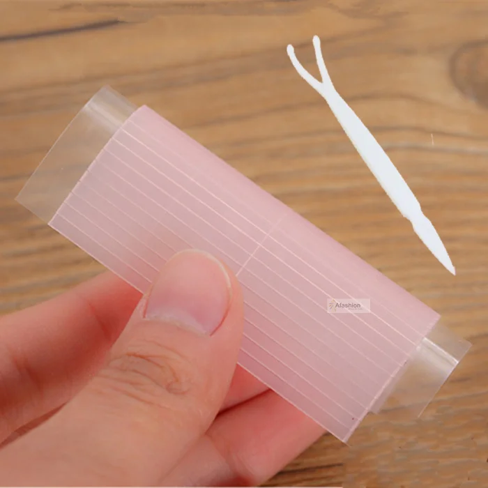 52pcs invisible double eyelid tape magic eyelid stickers double sided strip adhesive fiber stretch object eye tools