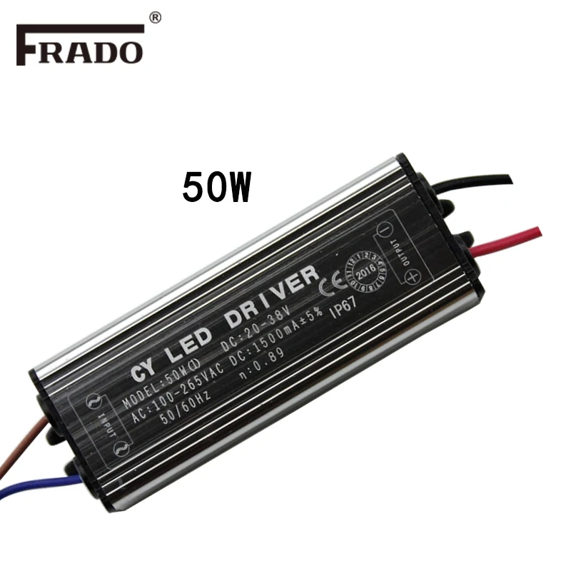 2023NEW LED Drive 10W 20W 30W 50W LED Driver Adapter Transformer AC100V-265V to DC20-38V Switch Power Supply IP67 For Floodlight