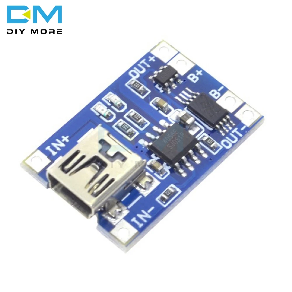 Type-c/Micro/Mini USB 5V 1A 18650 TC4056A Lithium Battery Charging Board Charger Module With Protection Dual Functions 1A Li-ion