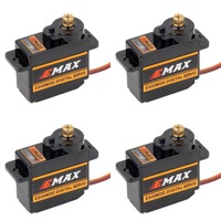 4pcs EMAX ES08MDII ES08MD II Digital Servo 12g/ 2.4kg/ High-speed Mini Metal Gear