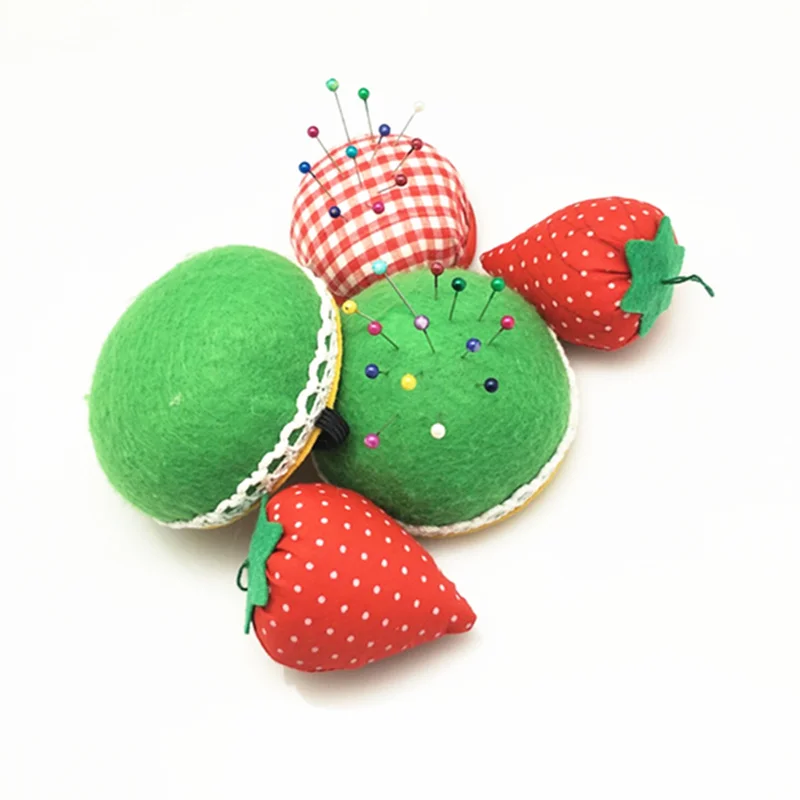 1pcs Strawberry Shaped Needle Pin Cushion With Elastic Wrist Belt DIY Handcraft Tool for stitch sewing needlework BB5533