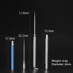1PC EDC Titanium Alloy Toothpick Holder Portable Dental Tool Outdoor Camping Equipment Personal Hygiene Accessory