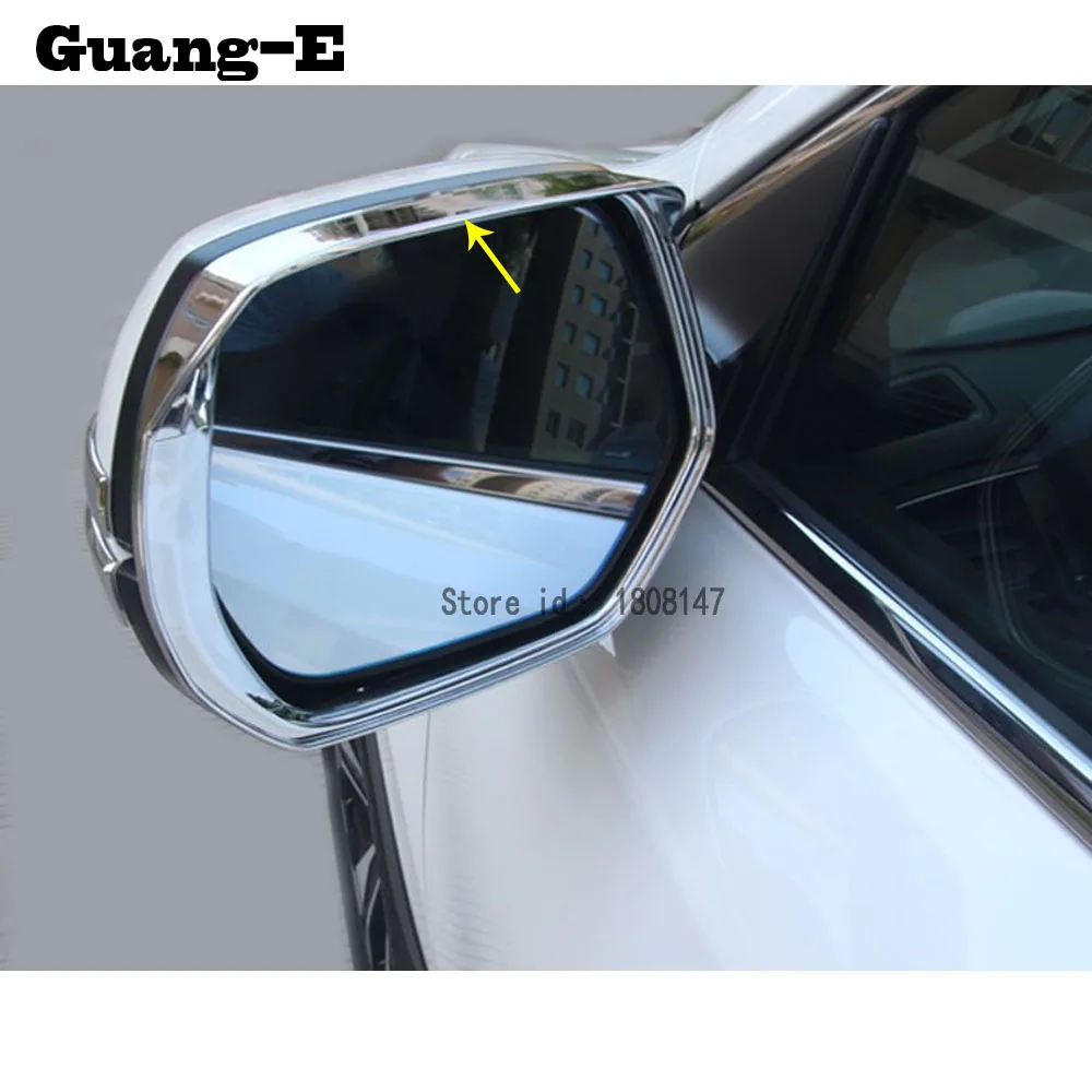 For Honda CRV CR-V 2017 2018 2019 2020 2021 Car Body Frame Rear View Glass Mirror Rain Eyebrow Shield Sun Visor Shade ABS Chrome