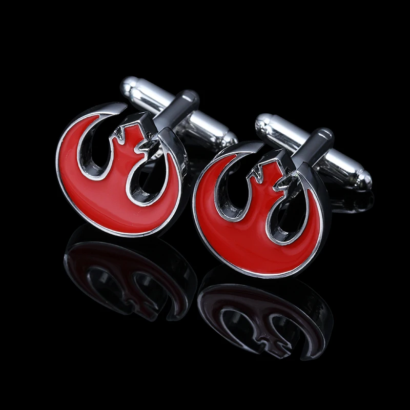 C-MAN Enamel cufflink 2 pairs/lot  male French Red star cuff button French Shirt Men Jewelry Wedding Groom Men Cuff Links