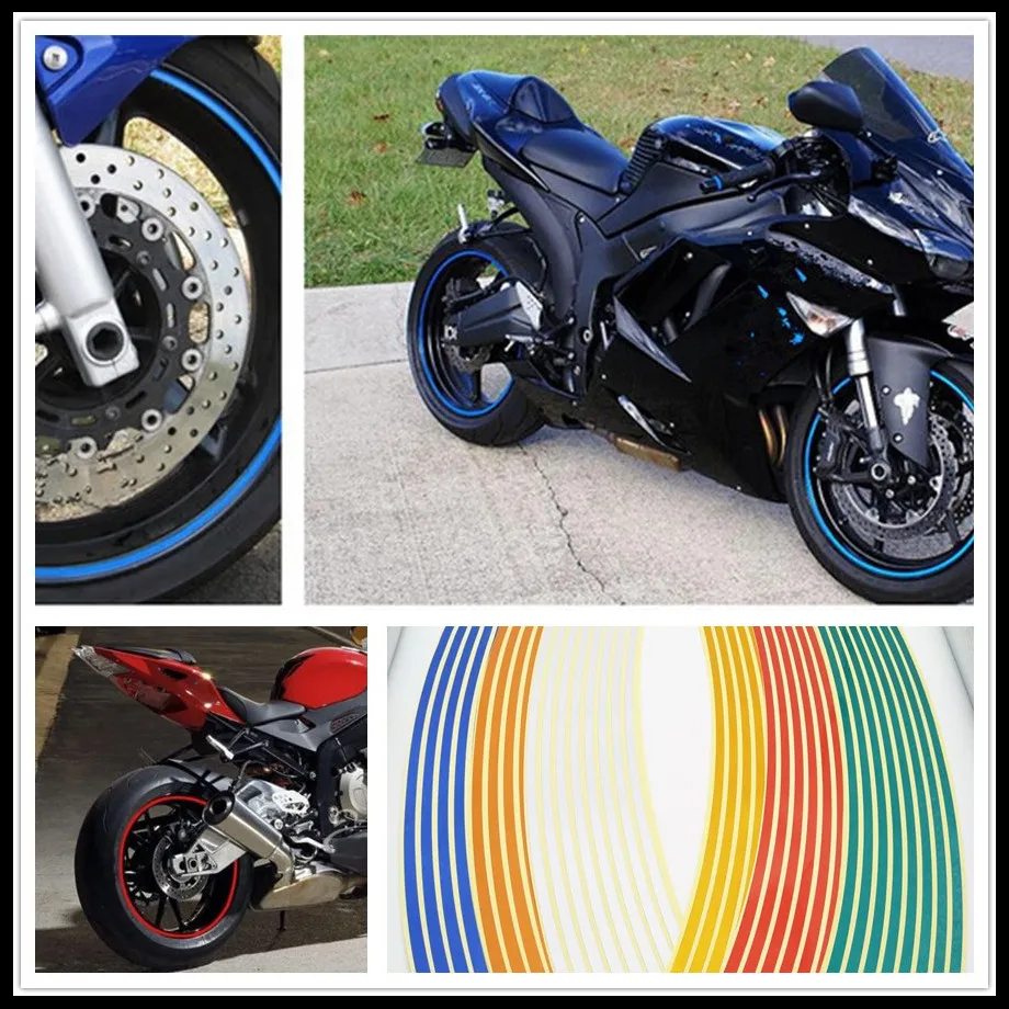 Strips Motorcycle Wheel Sticker Reflective Decals Rim Tape Bike Car Styling For YAMAHA FZ6S FZ6N Buell 1125CR 1125R M2