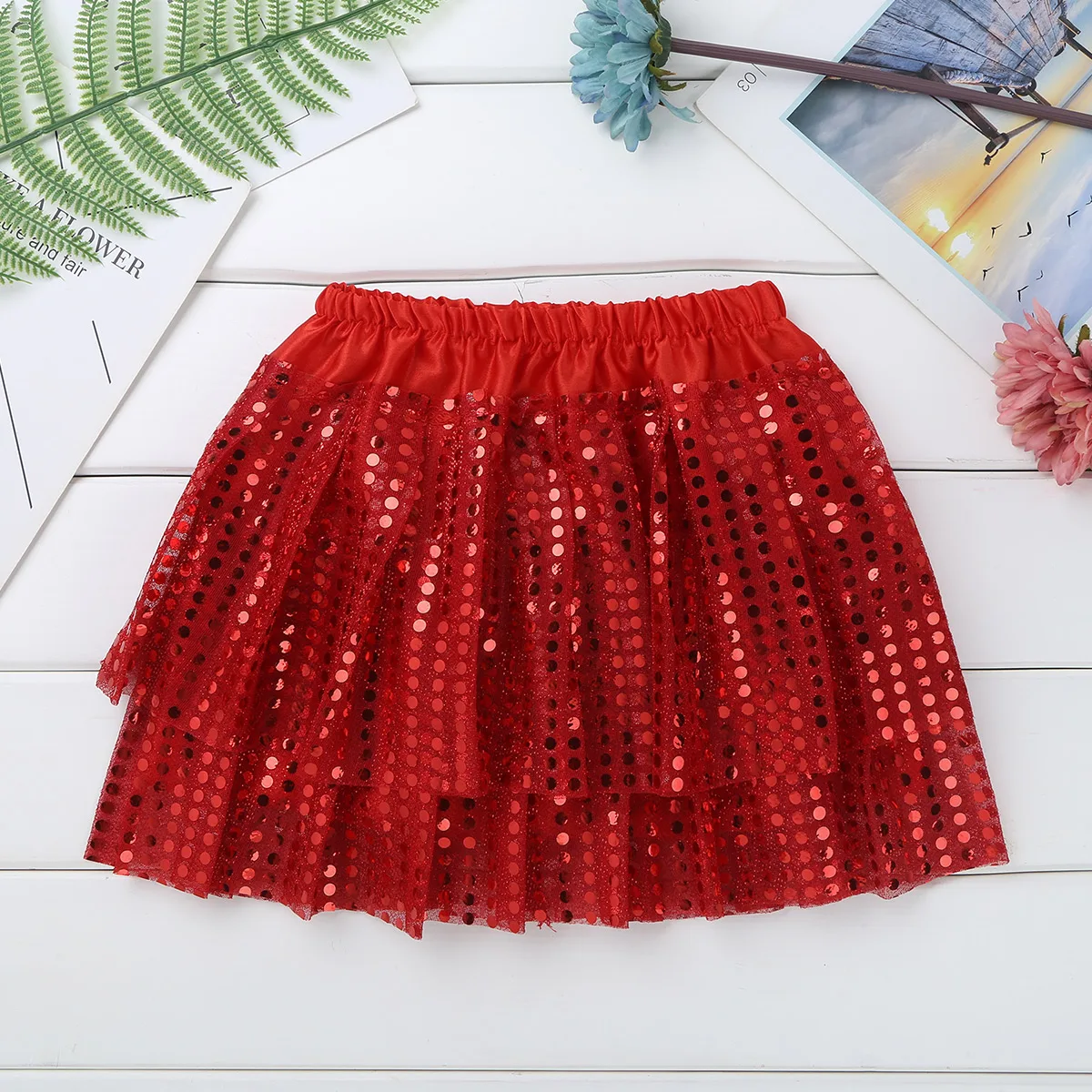 Kids Meisjes Pailletten Shiny Latin Dance Tutu Mini Rok Kinderen Hedendaagse Jazz Ballet Stijldansen Jurken Kostuum Kleding