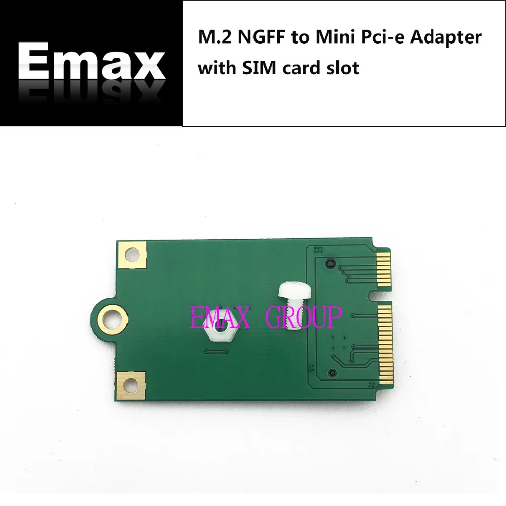 M.2 إلى محول Pcie مع فتحة لبطاقة Sim ، ngff إلى Mini Pci-e ، ، ، EM7565 ، 11 ، LM940 75 ، 2