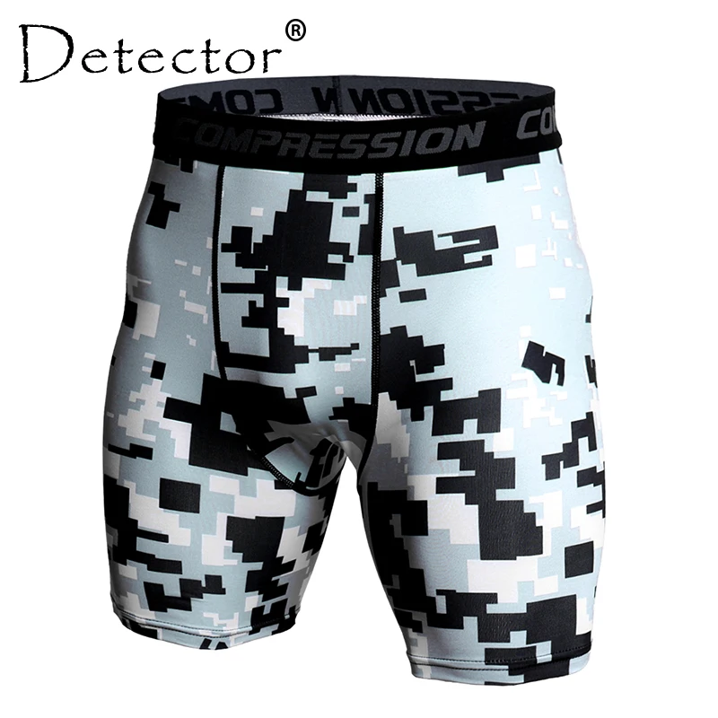 

Detector Men's Running Fitness Jogging Tights Short Compression Elastic Quick Dry Print Gym Athletic Active Workout Man Leggings