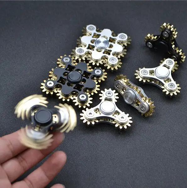 

Mechanical Brass Gears Fidget Spinner Fingertip Finger Top Gyro Toys EDC ADHD Fidget Hand Spinner Spiral Desktop Anti Stress Toy