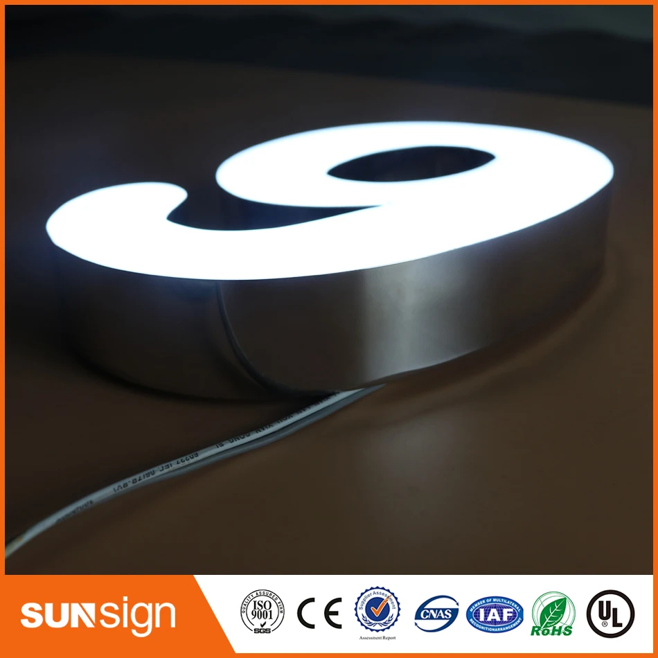 H 30cm custom light zeichen epoxy harz led brief signage
