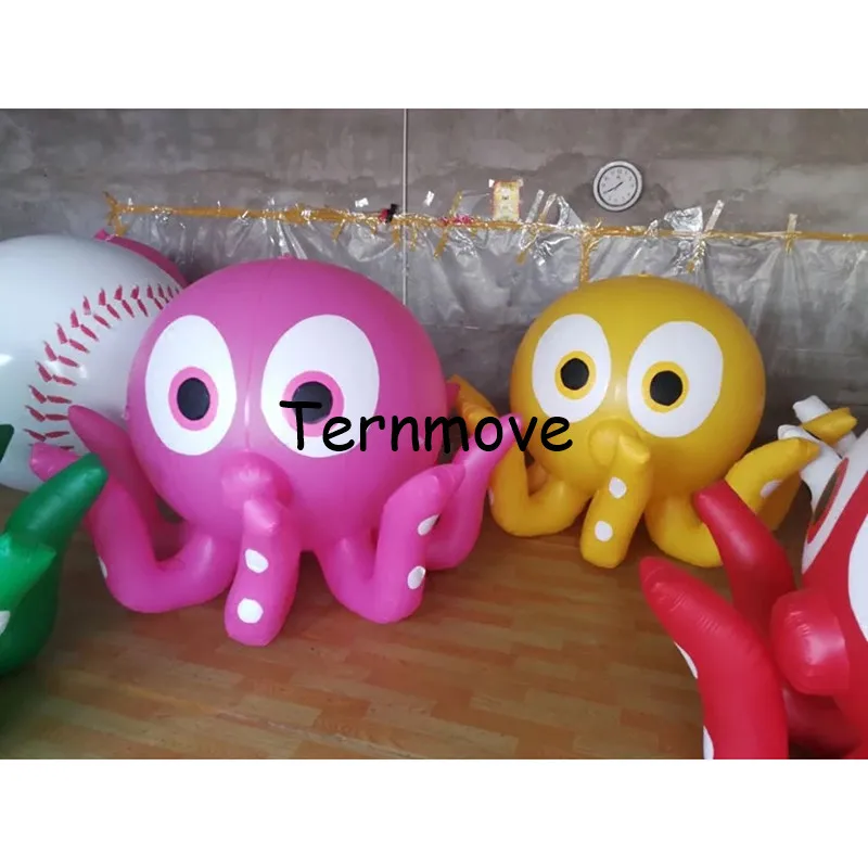 hanging octopus flying advertising balloon Promotion colorful Inflatable helium squid octopus balloon for decoration