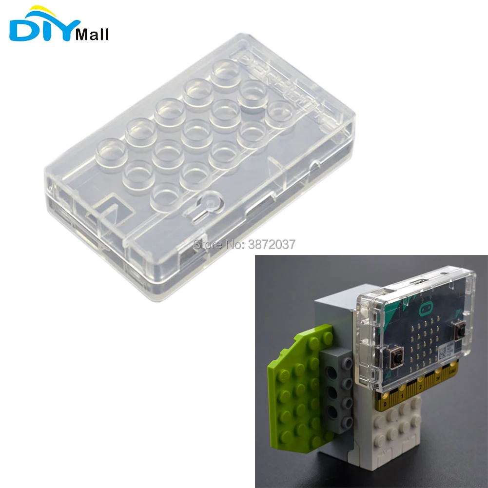 DIYmall for micro:bit Enclosure Transparent Protective Case for ABS material compatible with legoeds Blocks Bricks