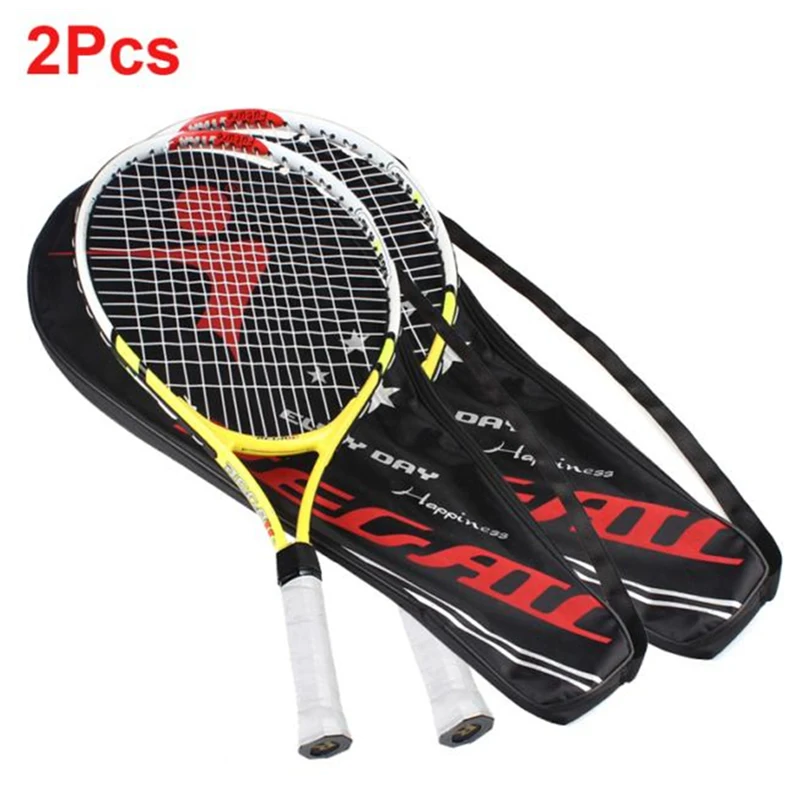 2 PCS 100% NEW High Quality Training Racket Junior Tennis Racquet for Kids Youth Childrens Tennis Rackets with Carry Bag Hot