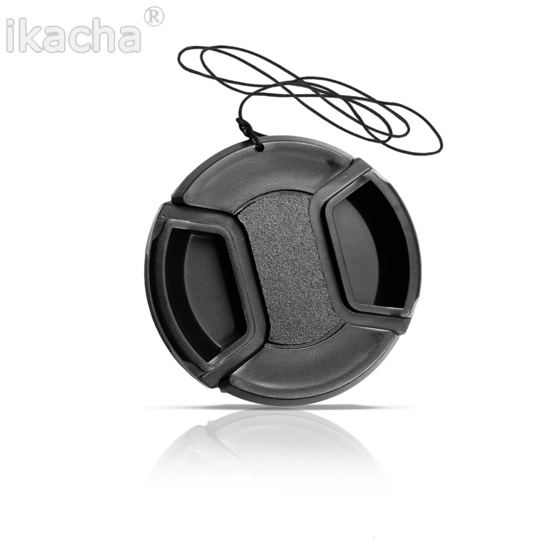 100pcs/lot 72mm SLR Camera Lens Cap Snap-On Front Lens Protection Protect Cover With Anti-lost Rope For All Camera