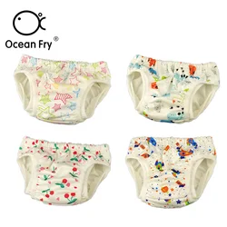 Pañales de baño de doble capa a prueba de fugas para bebé, piscina de niño pequeño, impermeable, pantalones de baño de cintura ajustable, pañal de tela