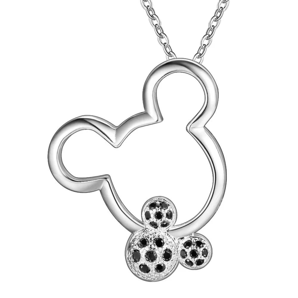 mickey nice silver plated necklaces SAY fashion women's necklaces pendant chain AN671