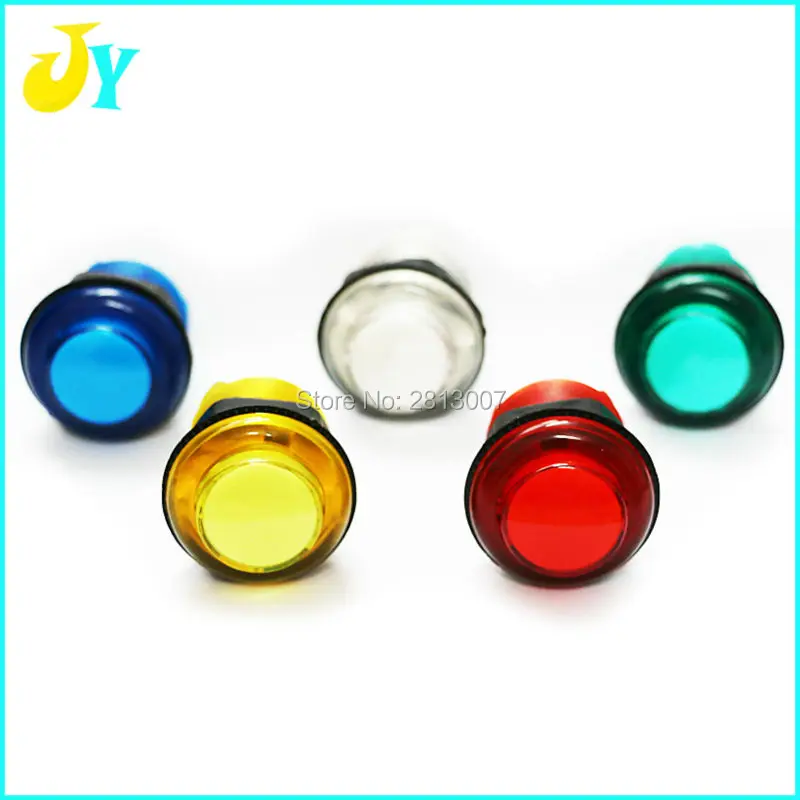 10pcs/lot 5V LED Light Buttons 28mm Arcade Button With Build-in Microswitch For Raspberry PI 1 Retropie Project & Jamma DIY