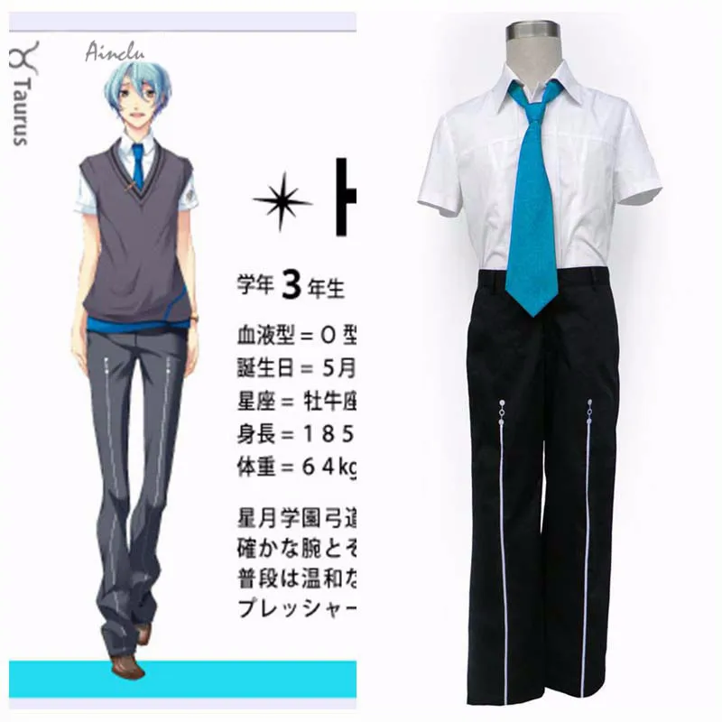 Ainclu Starry Sky Anime Seigetsu Academy Men Summer Uniform 3th Adult Kid Halloween Cosplay Costume