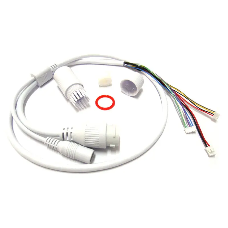 (10 PCS) High Quality Waterproof POE LAN cable for CCTV IP camera board module with weatherproof connector For Free Shipping