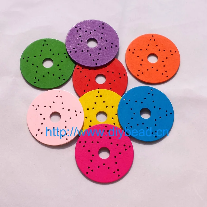 10pcs jewelry accessory for necklace painted wood Pendant for Christmas decoration Mix Color 60MM Hallow Wood Pendant Pentagram