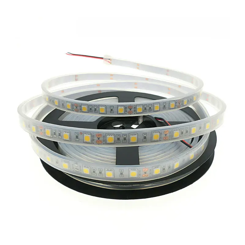 Led Strip Light 5050 Silicon Tube Waterproof IP67 12V 5M Warm White 3000K 6500K Cold White 8000K Red Green Blue RGB Rope Tape