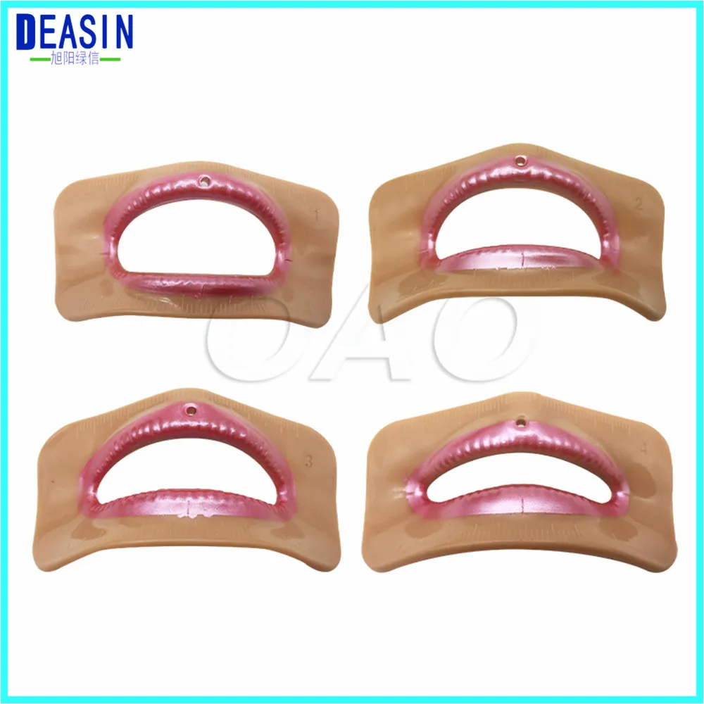 

Good-quality 4 pcs/set different shape Dental lab denture laboratory mouth measuring lip measurement tool aesthetics parts