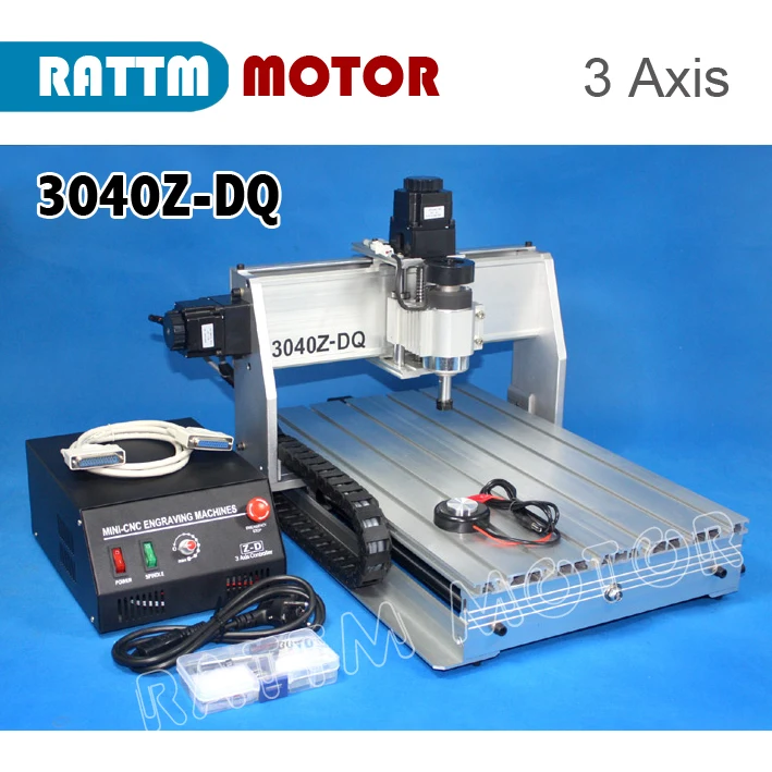 EU ship free VAT 3 Axis 3040Z-DQ Ball screw 300W spindle motor CNC ROUTER ENGRAVER/ENGRAVING DRILLING Milling Machine 220V/110V