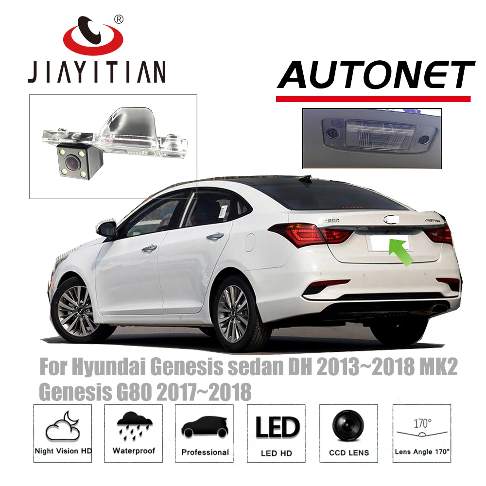 JIAYITIAN-cámara trasera para Hyundai Genesis Sedan mk2 DH 2015 ~ 2018 Genesis G80 CCD, visión nocturna, cámara trasera, cámara de matrícula