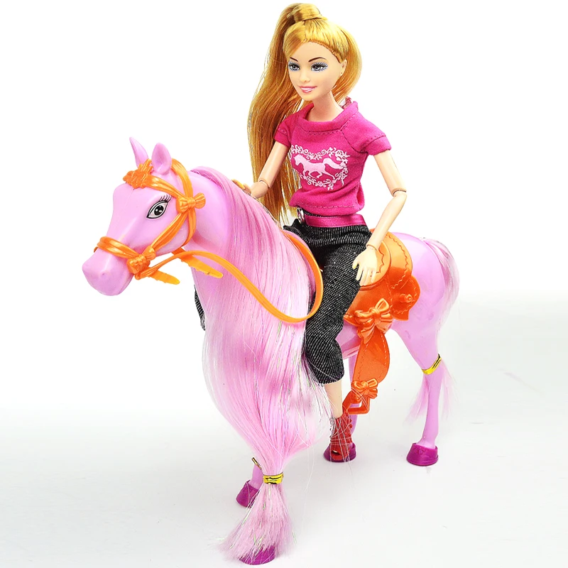 Toys Horse Doll Sport Joints Move Set Birthdays Girl Gifts Interactive Interesting Baby Dolls Toys for Girls Toy Children Kids