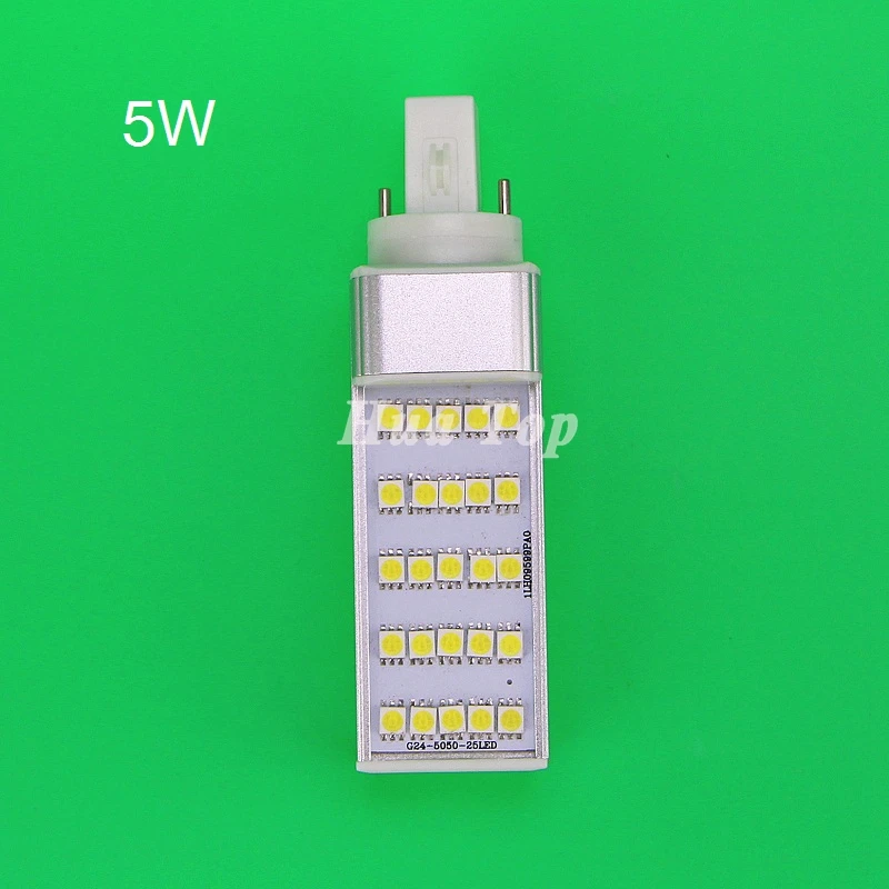 

10pcs Energy saving 5W Horizontal Plug Lights E27 G23 G24 LED Corn Bulb Lamps SMD 5050 Chandelier table Lampadas Free delivery