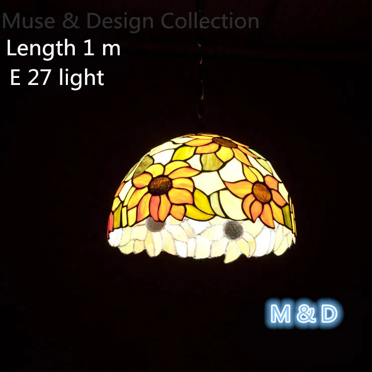 Custom-made Hand-made Mosaic Ceiling Sunflower Lamp  Home decoration  Pastoral Mediterranean Style Lamp