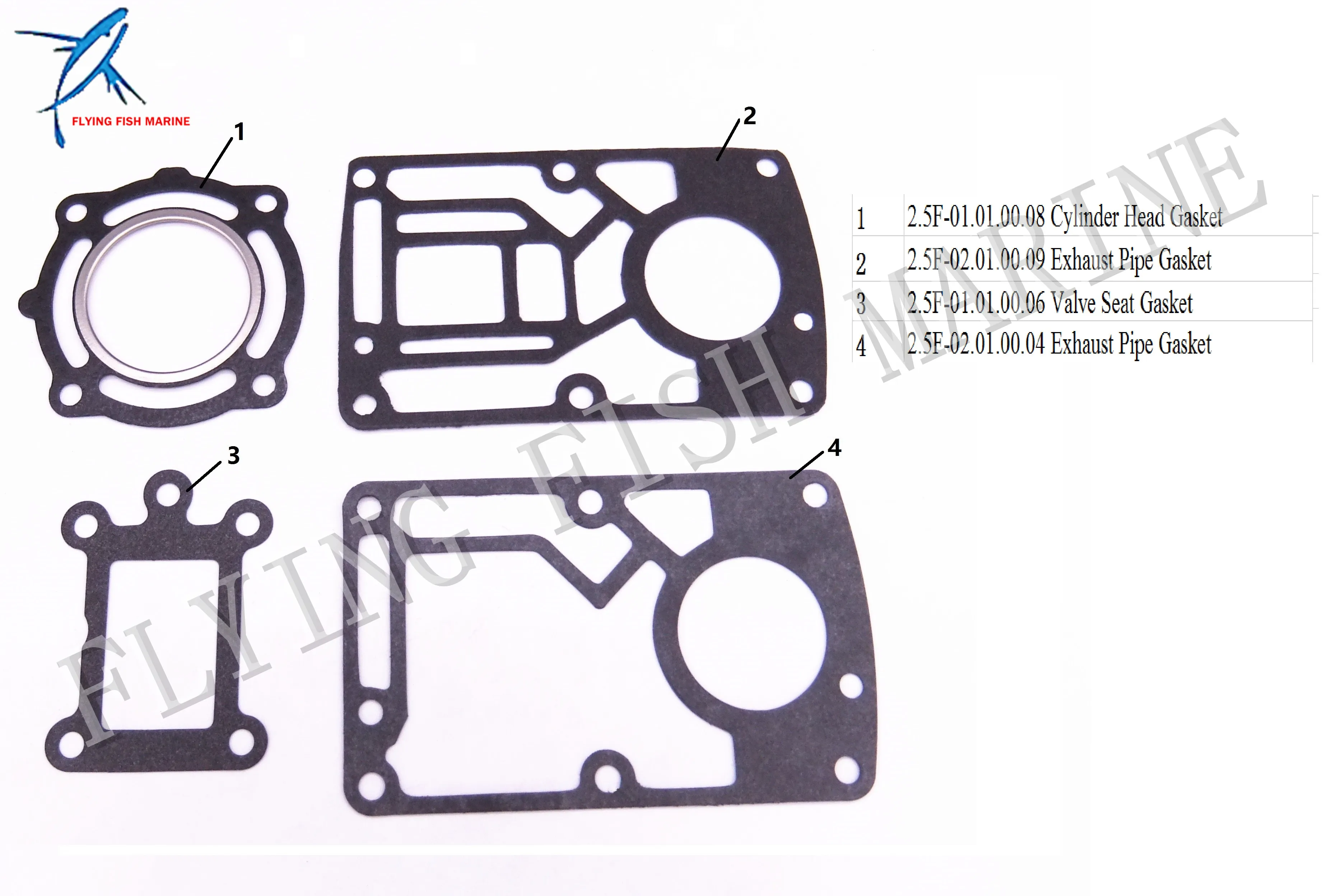 Boat Motor Complete Power Head Seal Gasket Kit for Hidea 2.5F Outboard Engine